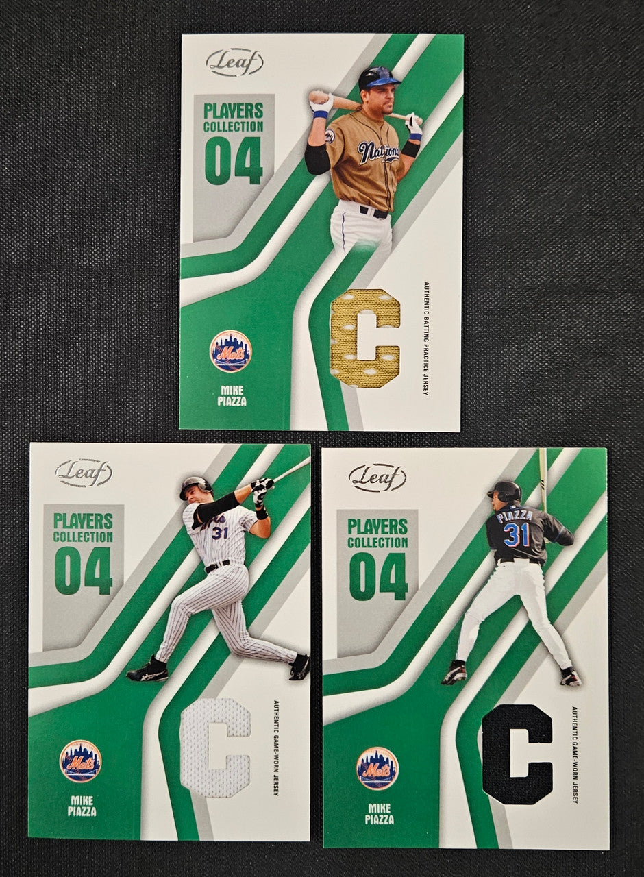 2004 Donruss Playoff Players Collection Mike Piazza Lot Of 3