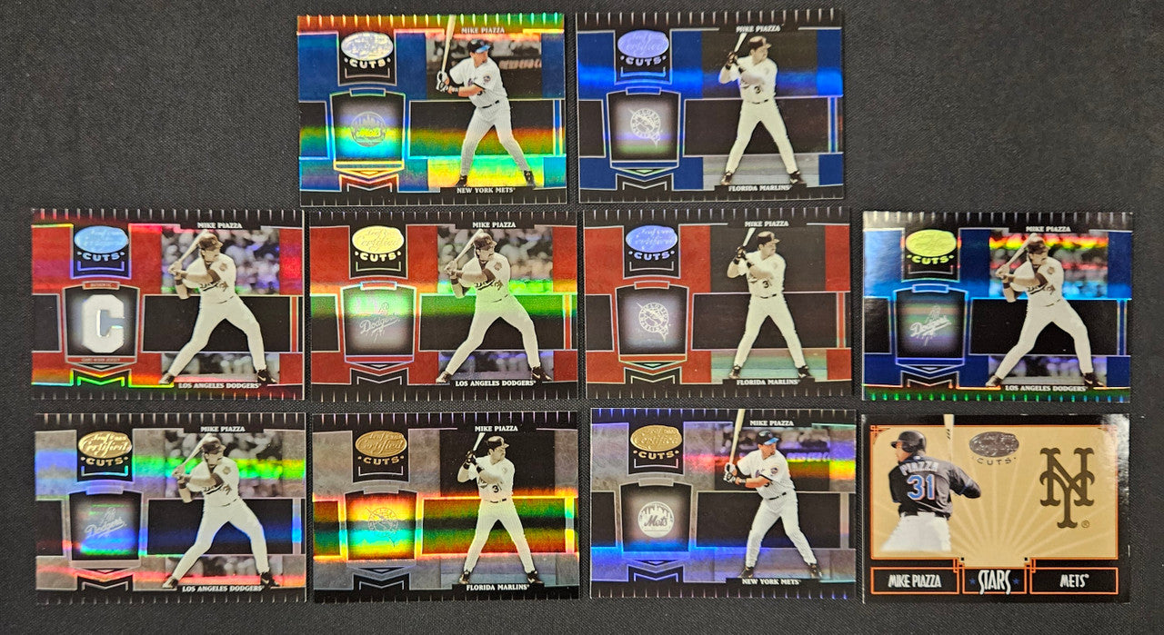 2004 Leaf Certified Cuts Mike Piazza Lot Of 10