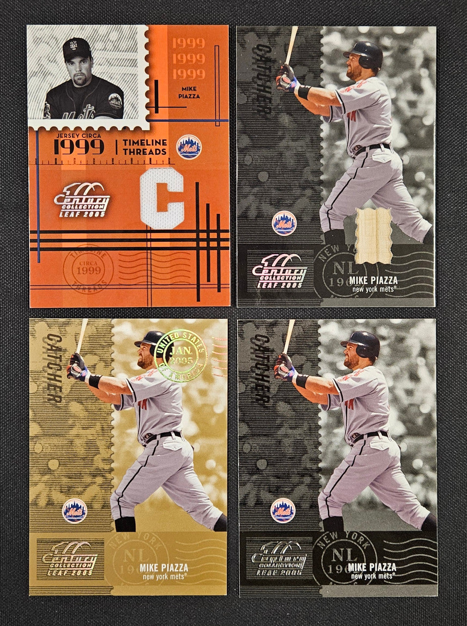 2005 Leaf Century Collection Mike Piazza Lot Of 4