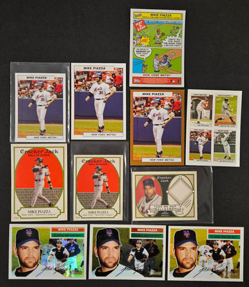 2005 Topps Heritage/Cracker Jack/Bazooka Mike Piazza Lot Of 11