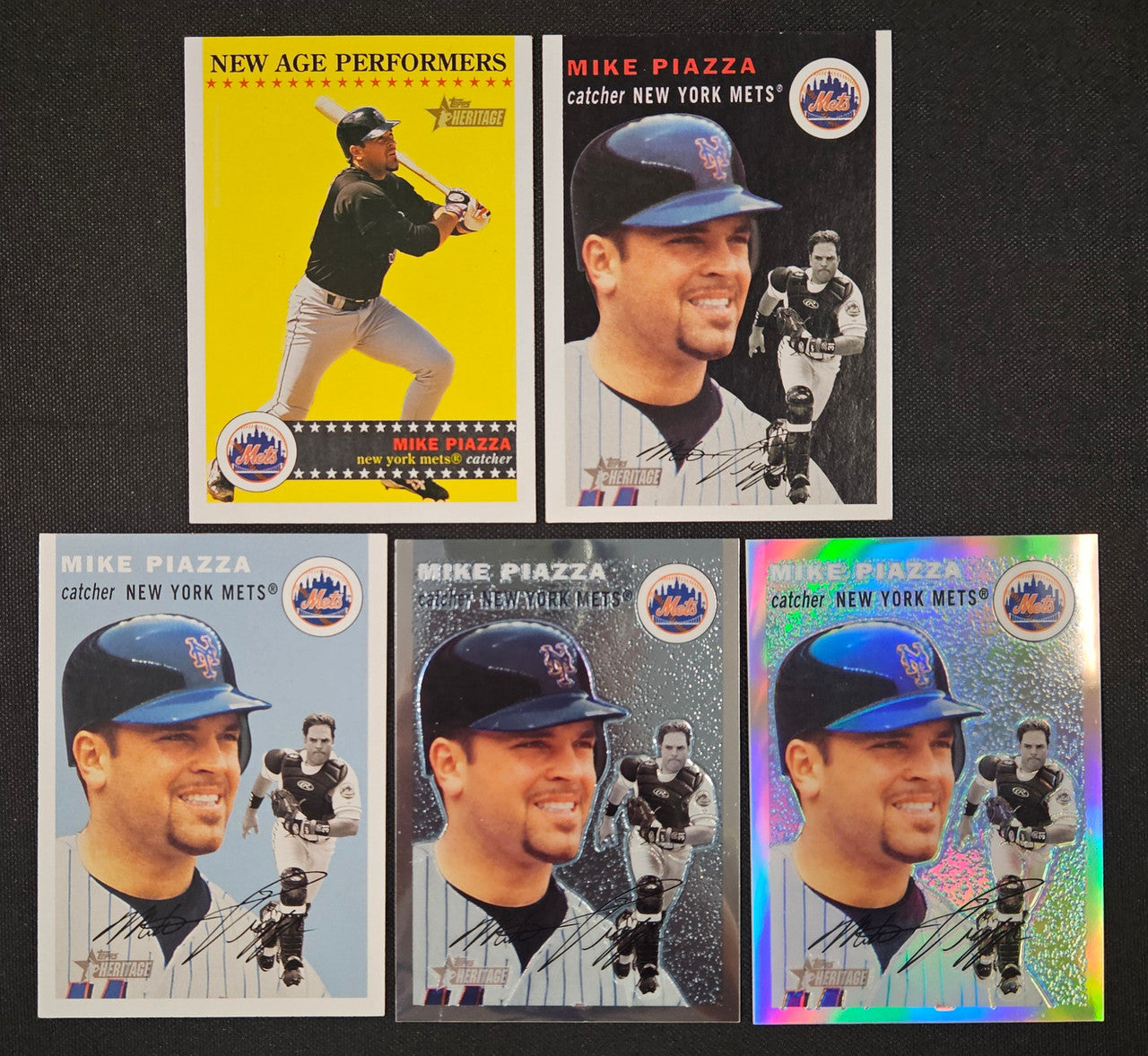 2003 Topps Heritage Mike Piazza Lot Of 5