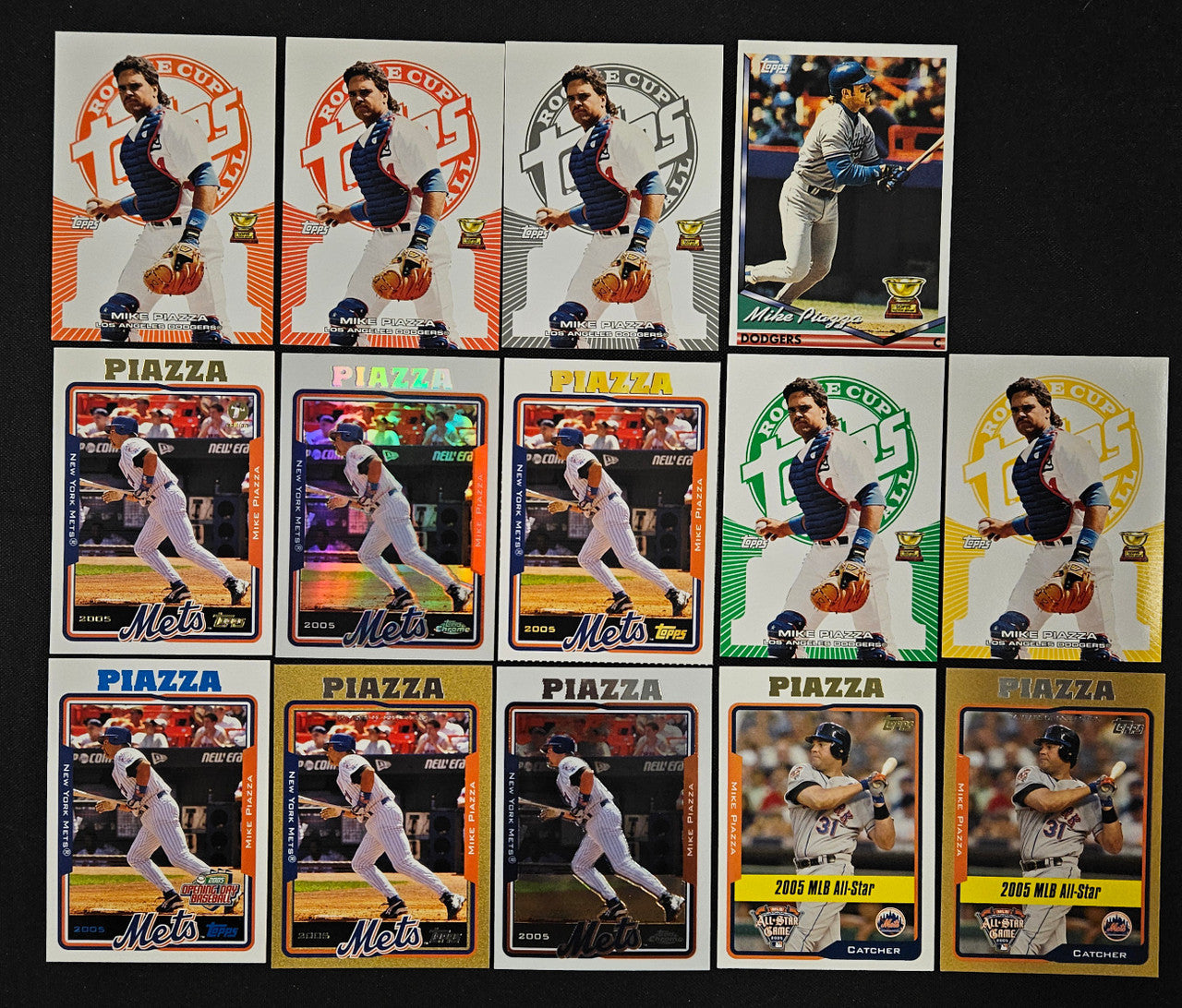 2005 Topps/Rookie Cup/Chrome Mike Piazza Lot Of 14
