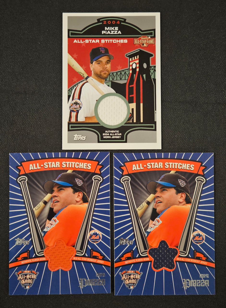 2005 Topps/Update Mike Piazza Lot Of 3