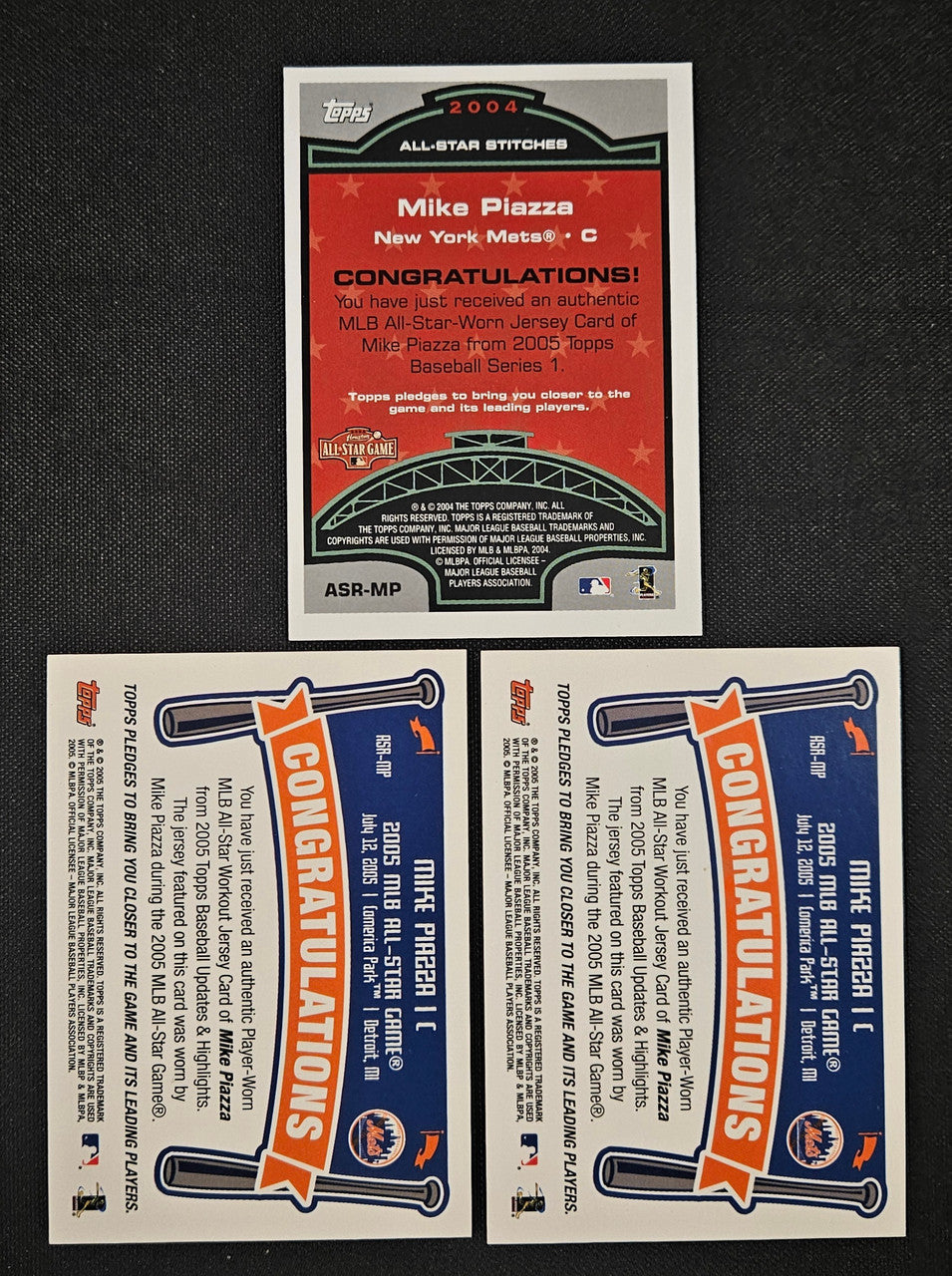2005 Topps/Update Mike Piazza Lot Of 3