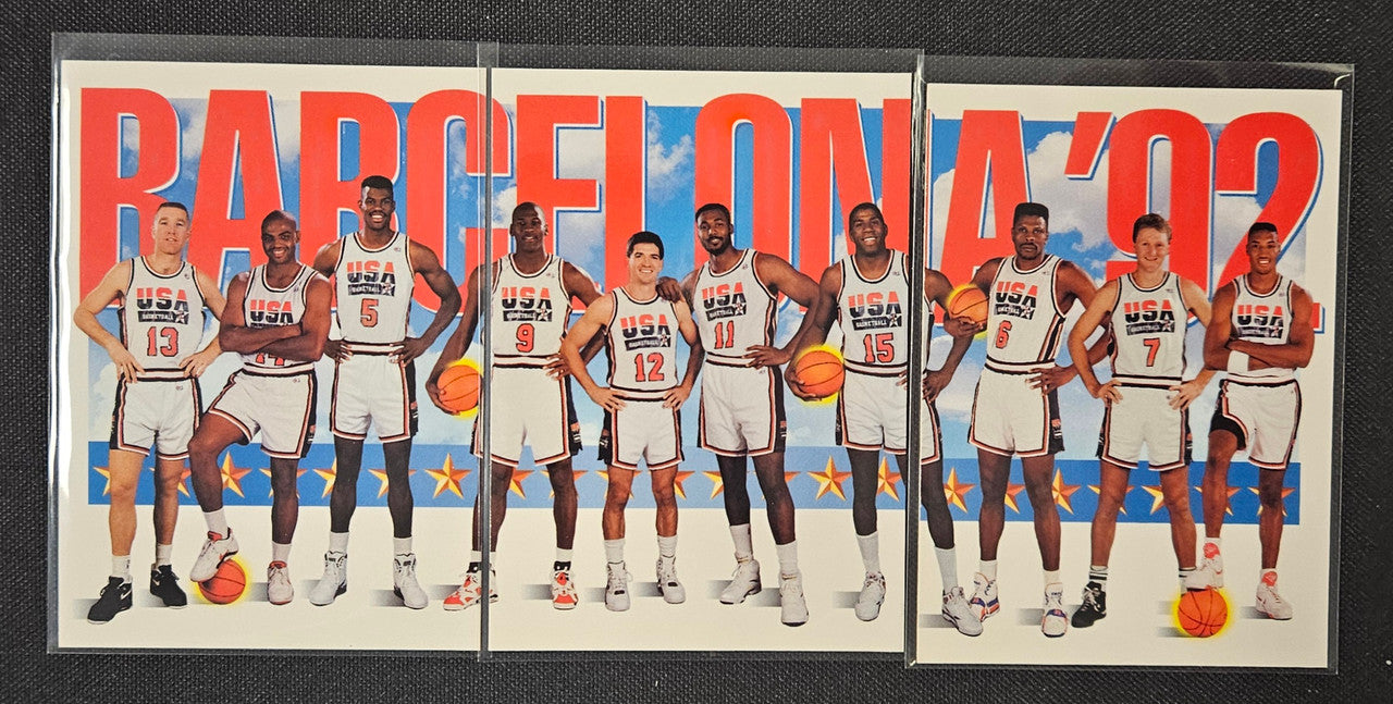 1992 Skybox USA Barcelona Dream Team #544 #545 #546 "A"