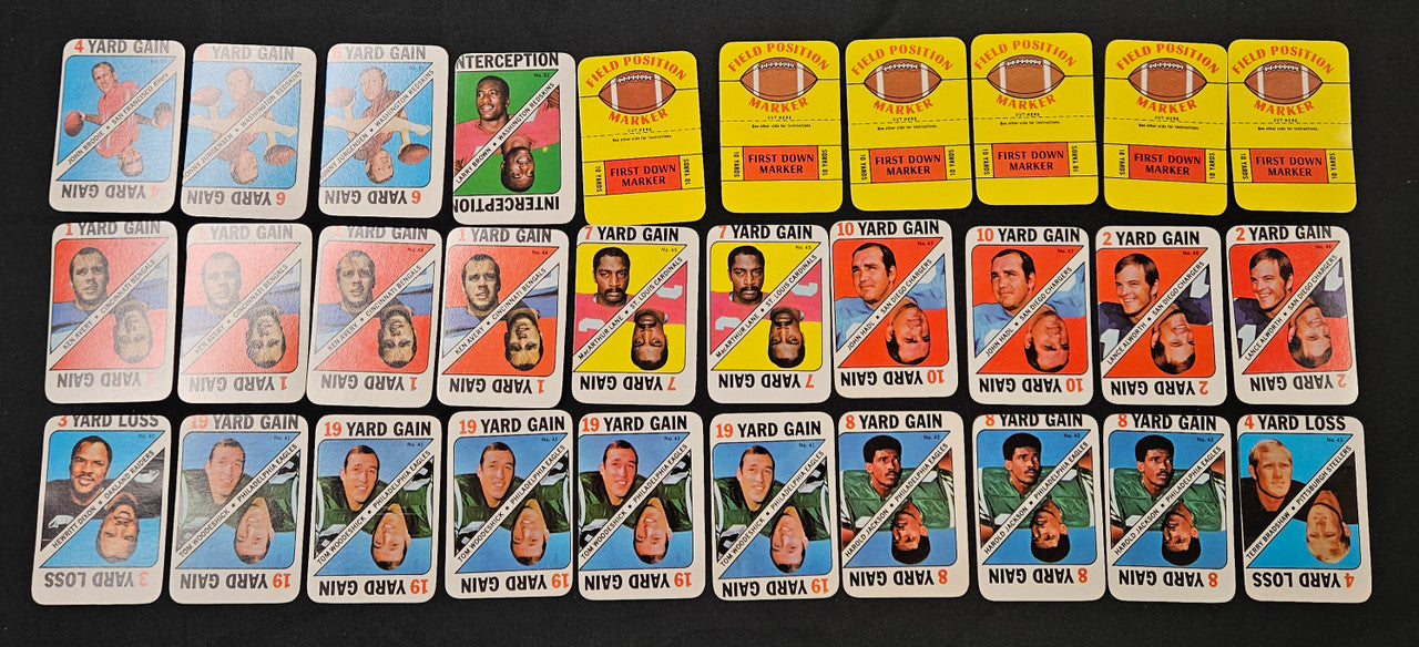1971 Topps Football Game Inserts Lot Of 62 EX Bradshaw RC