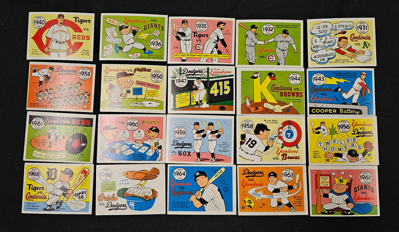 1970 Fleer Laughlin World Series Lot Of 39 EX