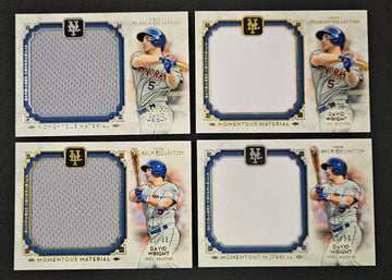 2014 Museum Collection David Wright Momentous Material Lot Of 4