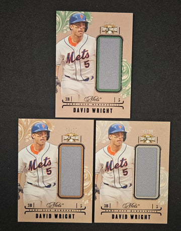 2014 Topps Triple Threads David Wright Unity Jumbo Patch Lot Of 3