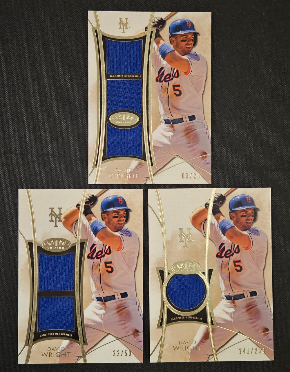 2014 Topps Tier One David Wright Lot Of 3