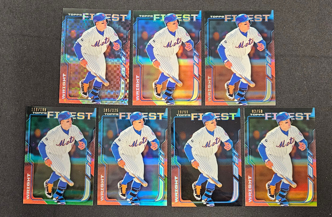 2014 Topps Finest David Wright Lot Of 7