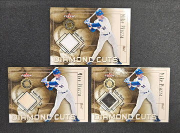 2001 Fleer Authority Mike Piazza Lot Of 3