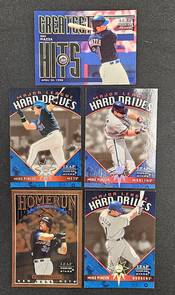 1998 Leaf Rookies & Stars Mike Piazza Lot Of 5