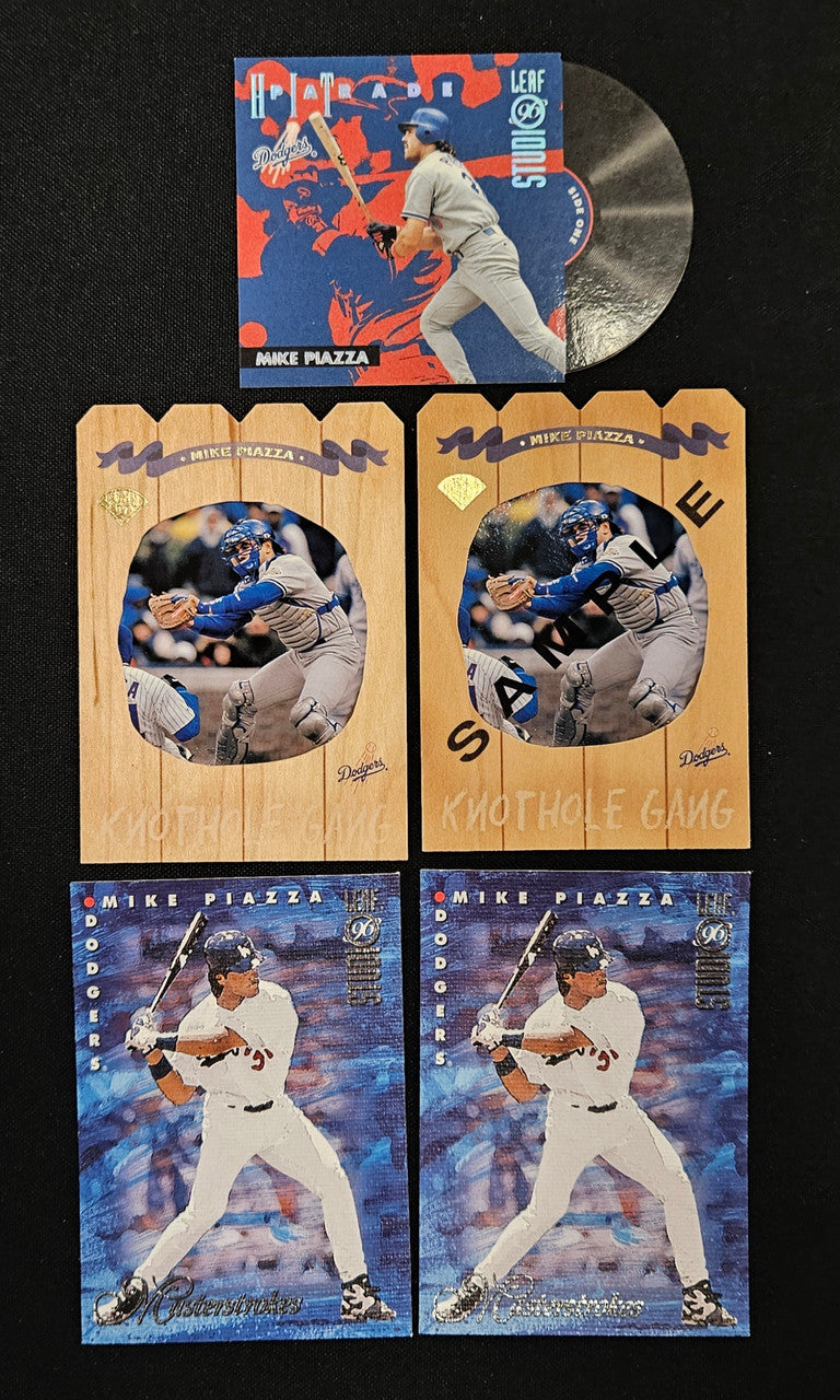 1996-97 Leaf/ Leaf Studio Mike Piazza Lot Of 5