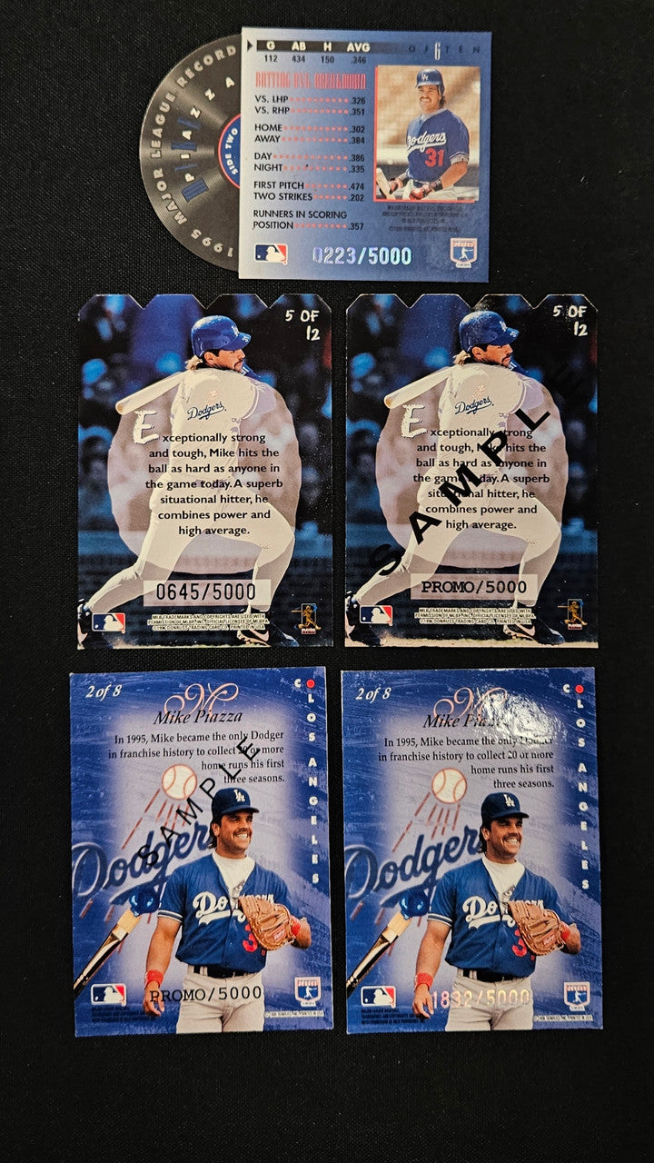 1996-97 Leaf/ Leaf Studio Mike Piazza Lot Of 5