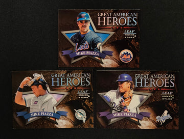 1998 Leaf Rookies & Stars Mike Piazza Lot Of 3