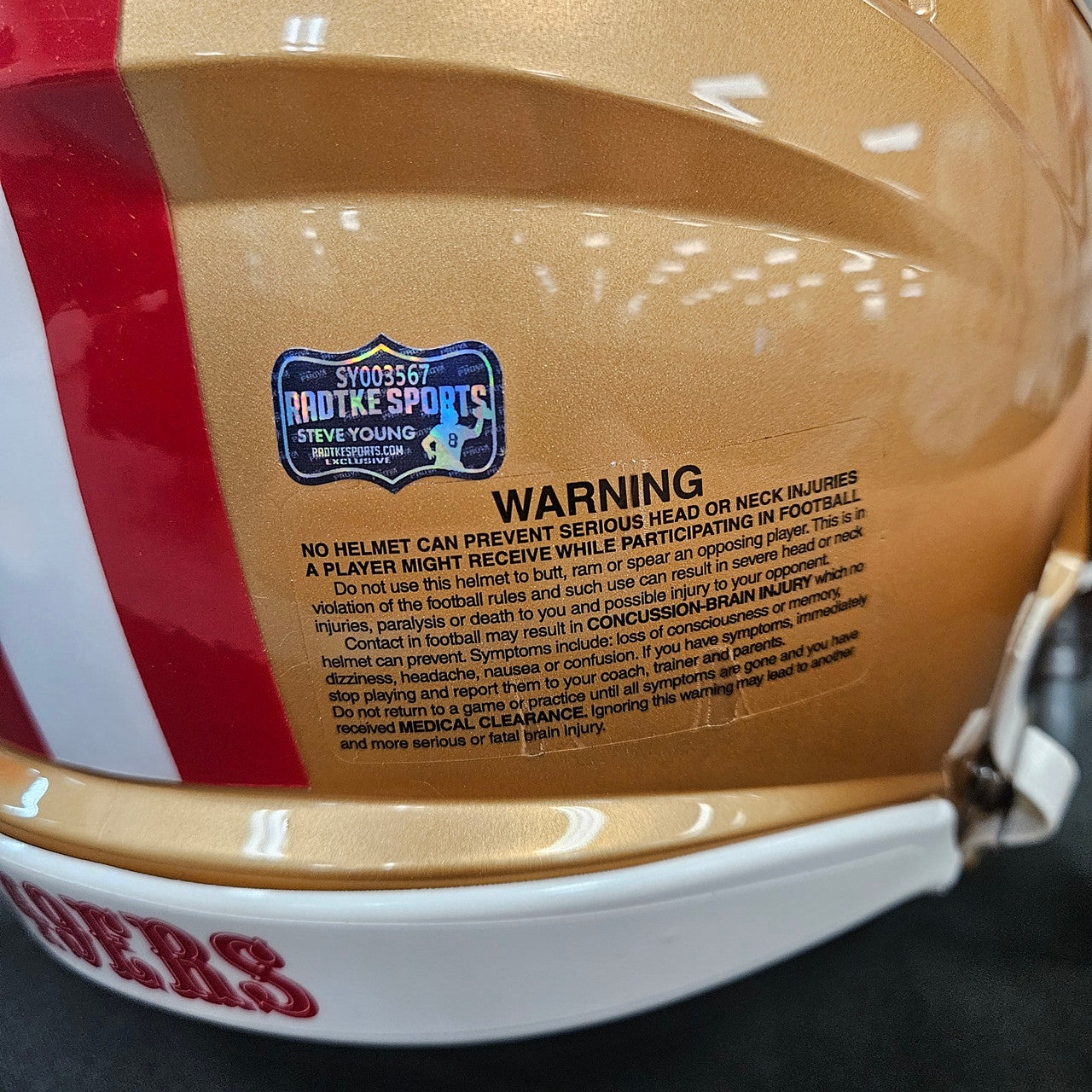 Steve Young Signed Autographed 49ers Full Size Authentic Helmet Radtke