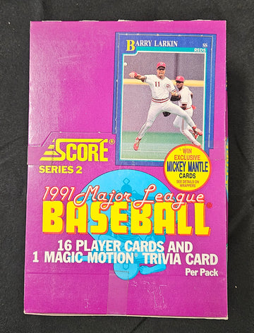 1991 Score Baseball Series 2 Wax Box Factory Sealed Magic Motion