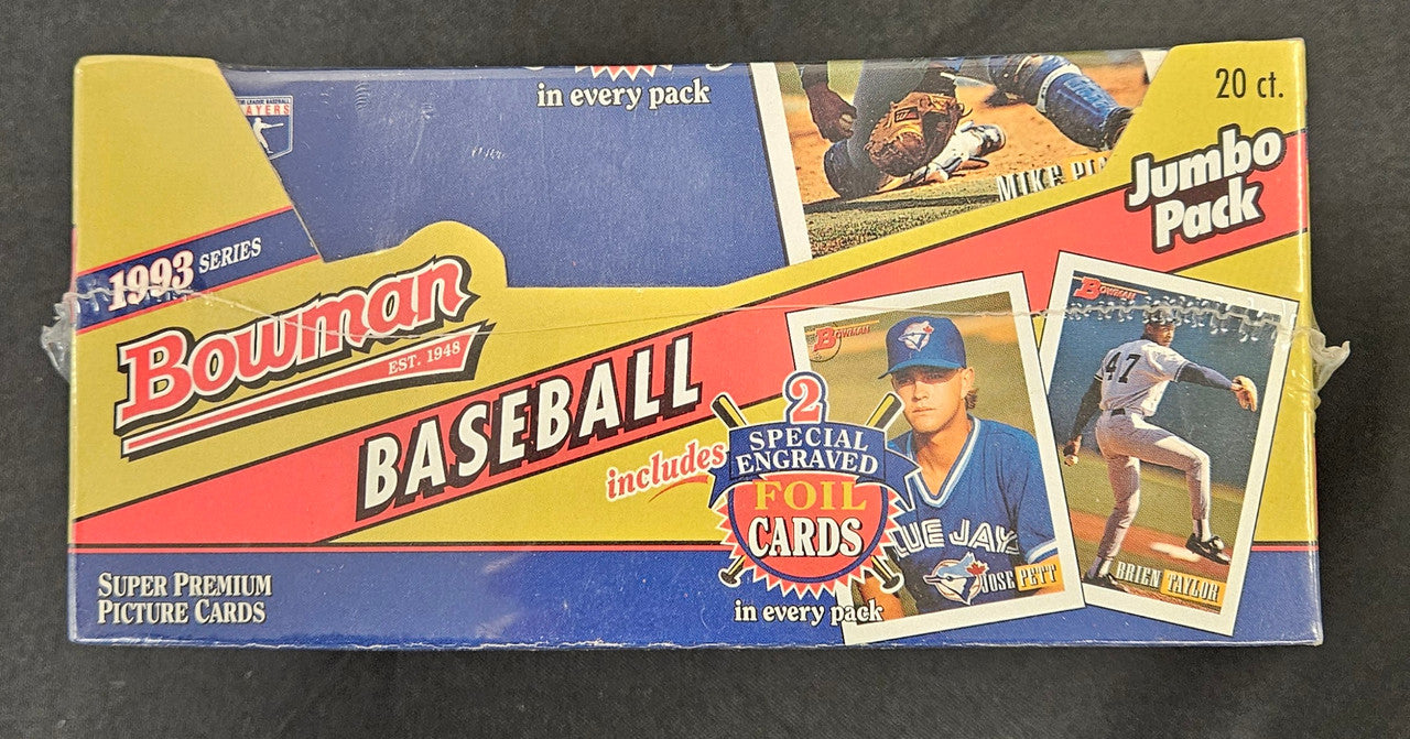 1993 Bowman Baseball Jumbo Pack 20 Pack Box Factory Sealed