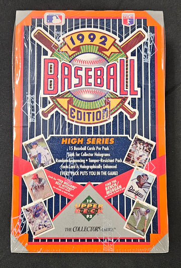 1992 Upper Deck Baseball High Series Wax Box Factory Sealed