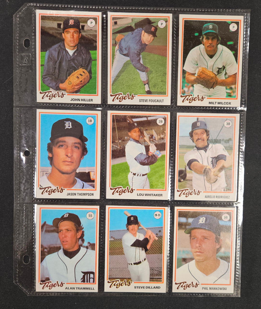 1978 Topps Burger King Detroit Tigers Complete Set Trammell / Whitaker EX/MT-NM