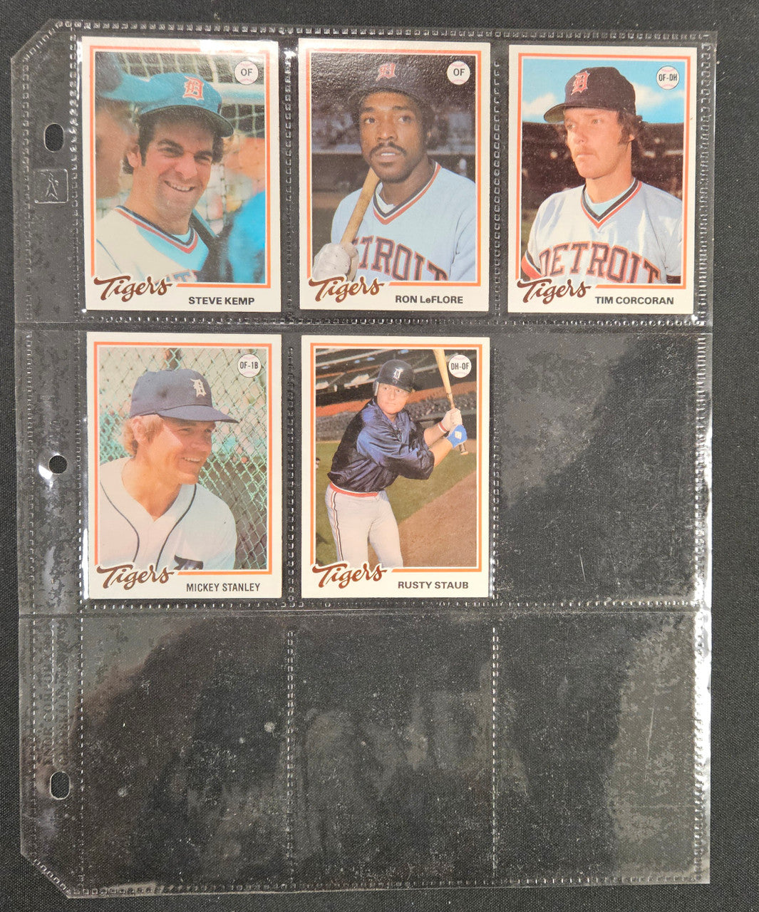 1978 Topps Burger King Detroit Tigers Complete Set Trammell / Whitaker EX/MT-NM