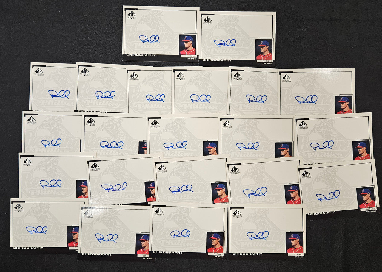 1999 Upper Deck SP Top Prospects Pat Burrell Chirography Auto Lot Of 24