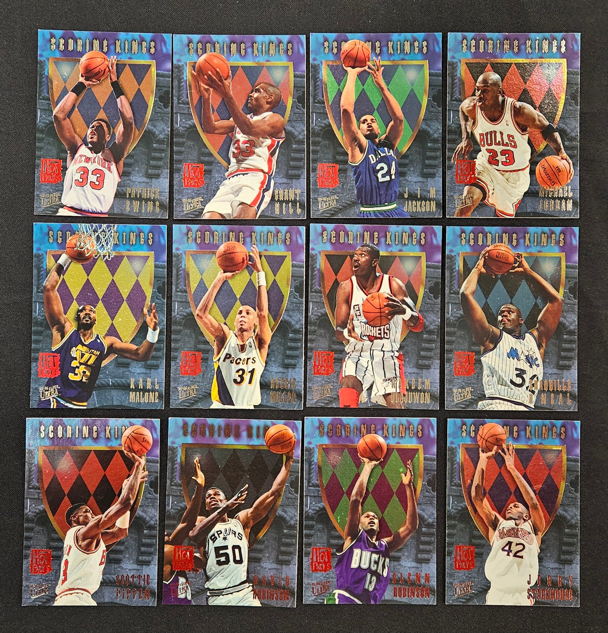 1995-96 Fleer Ultra Scoring Kings Hot Packs Complete Set Of 12