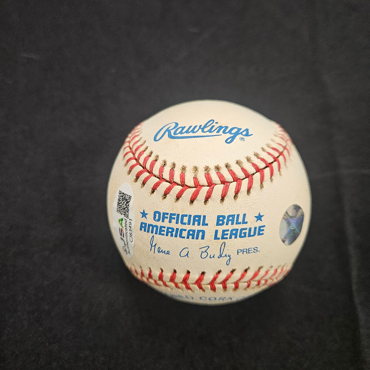 Cal Ripken Jr. Signed Autographed Rawlings OAL Baseball /2632 JSA *491