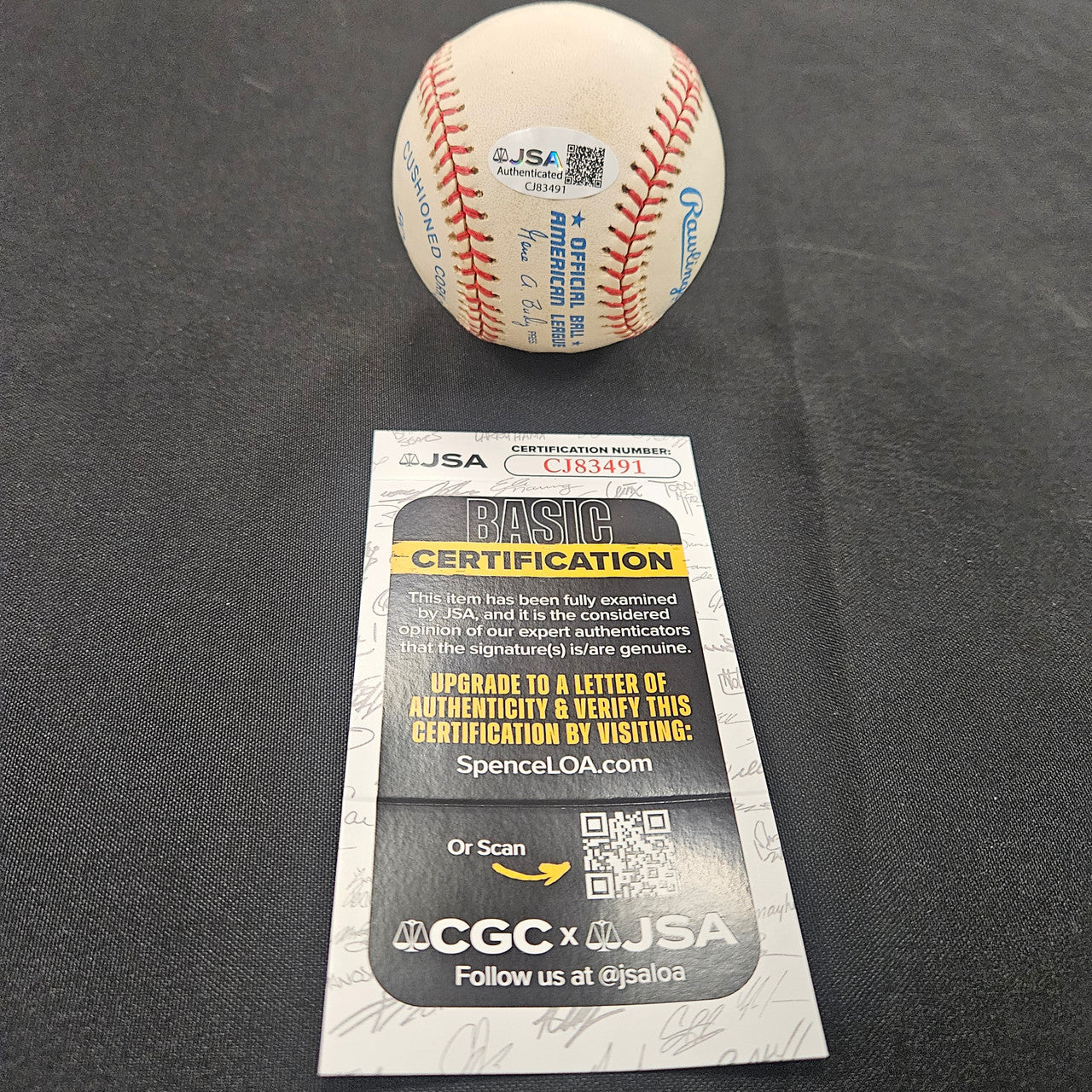 Cal Ripken Jr. Signed Autographed Rawlings OAL Baseball /2632 JSA *491