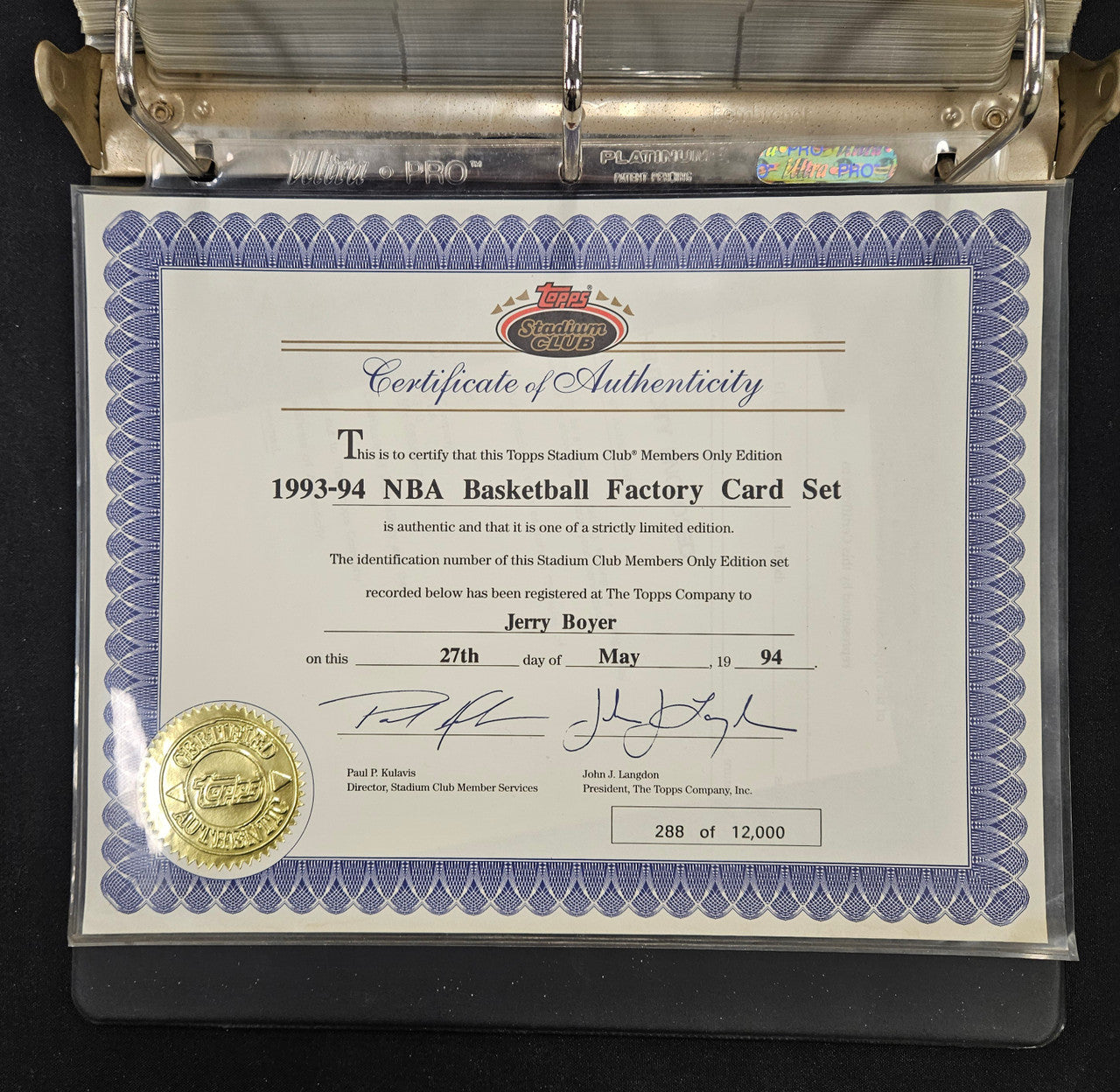 1993-94 Topps Stadium Club Basketball Members Only Master Set W/ Beam Team *Read