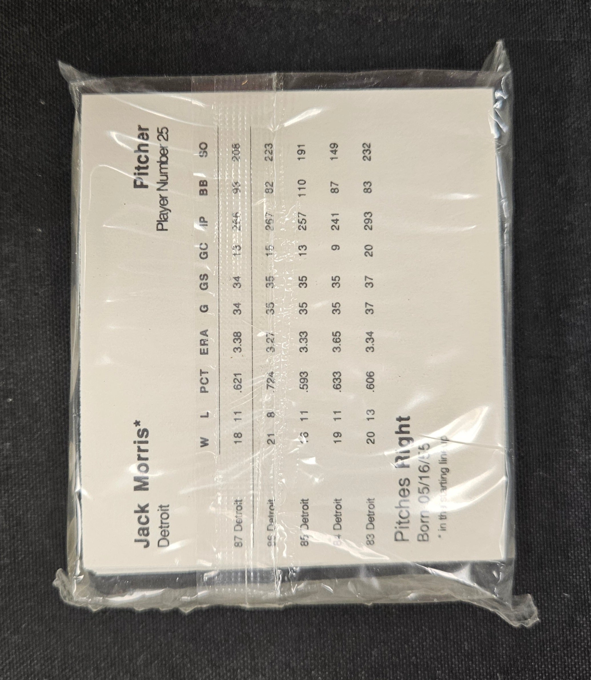 1988 Parker Brothers Starting Lineup Talking Baseball Sealed Pack