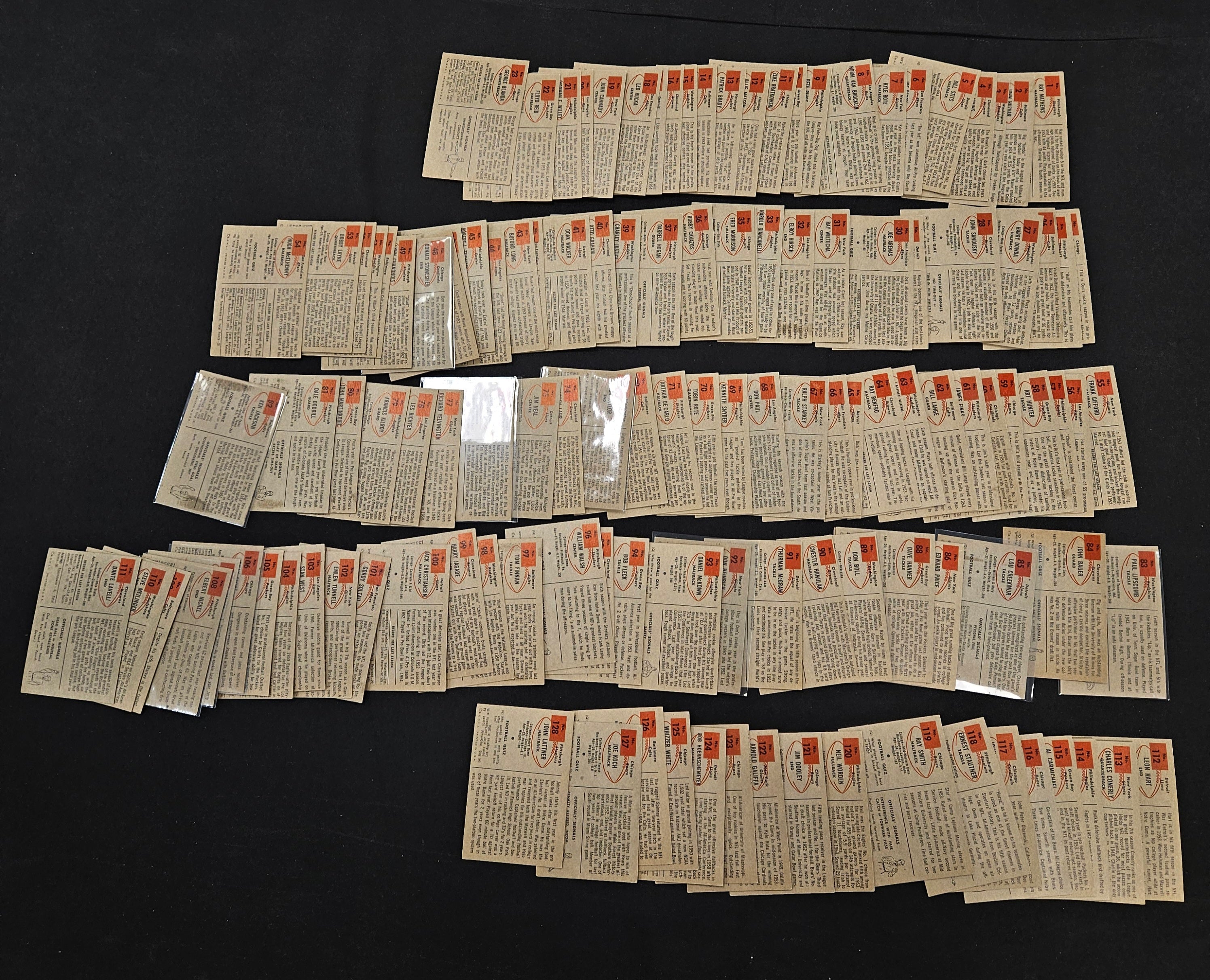 1954 Bowman Football Complete Set (128/128) VG-EX/EX On Average
