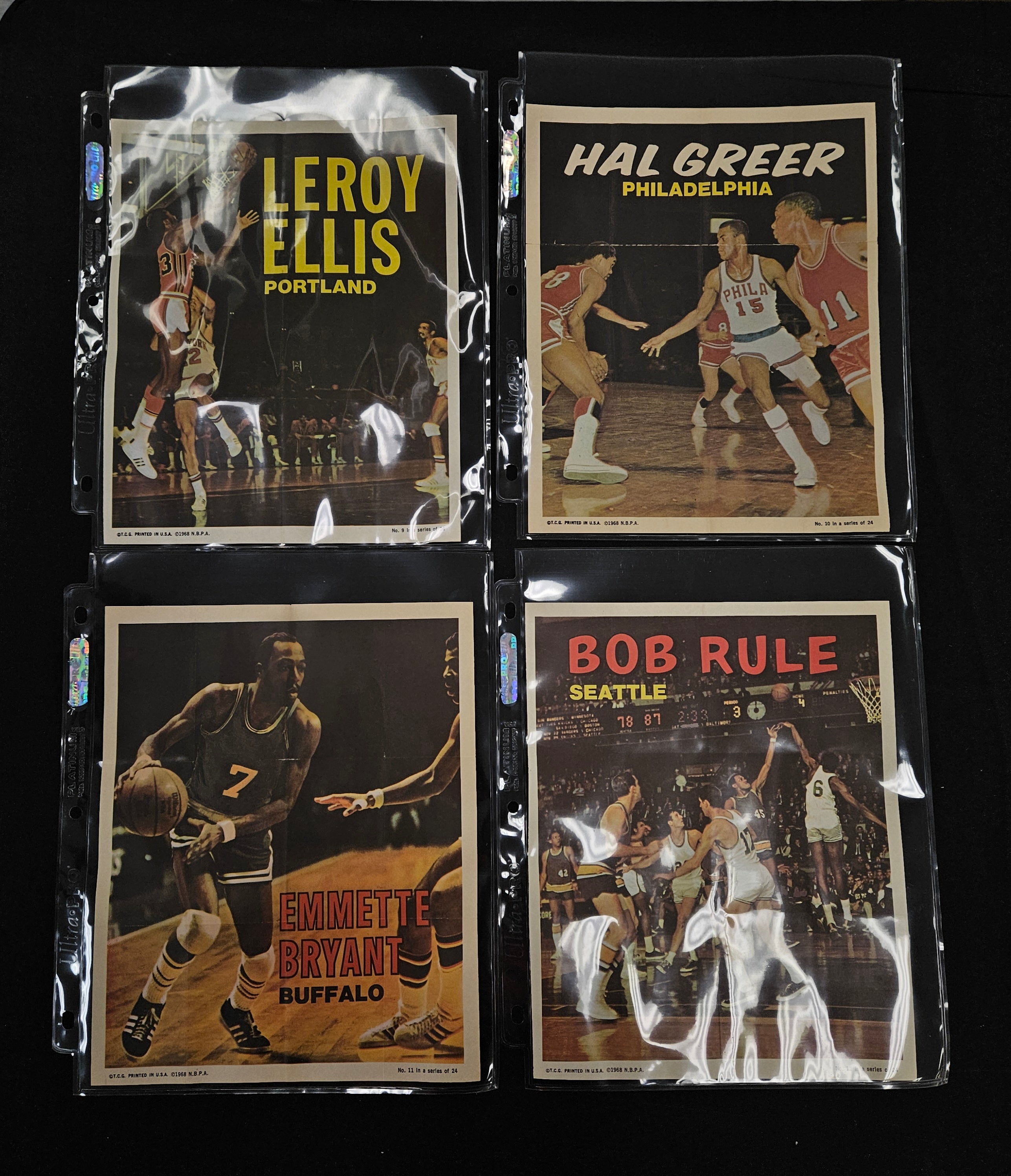 1970/71 Topps Basketball Posters Complete Set (24) VG/EX to EX/MT