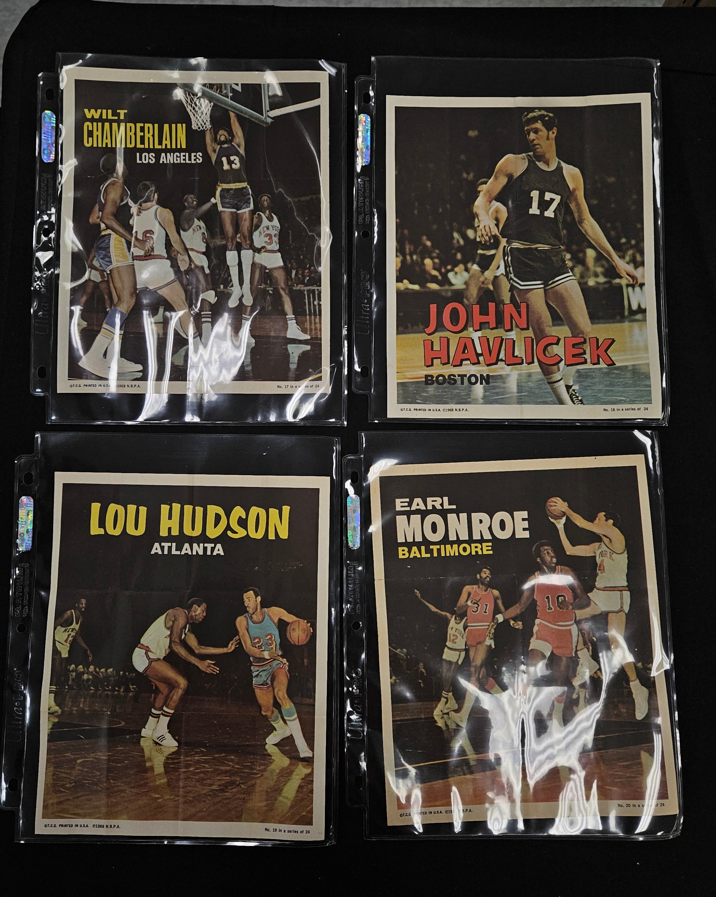 1970/71 Topps Basketball Posters Complete Set (24) VG/EX to EX/MT