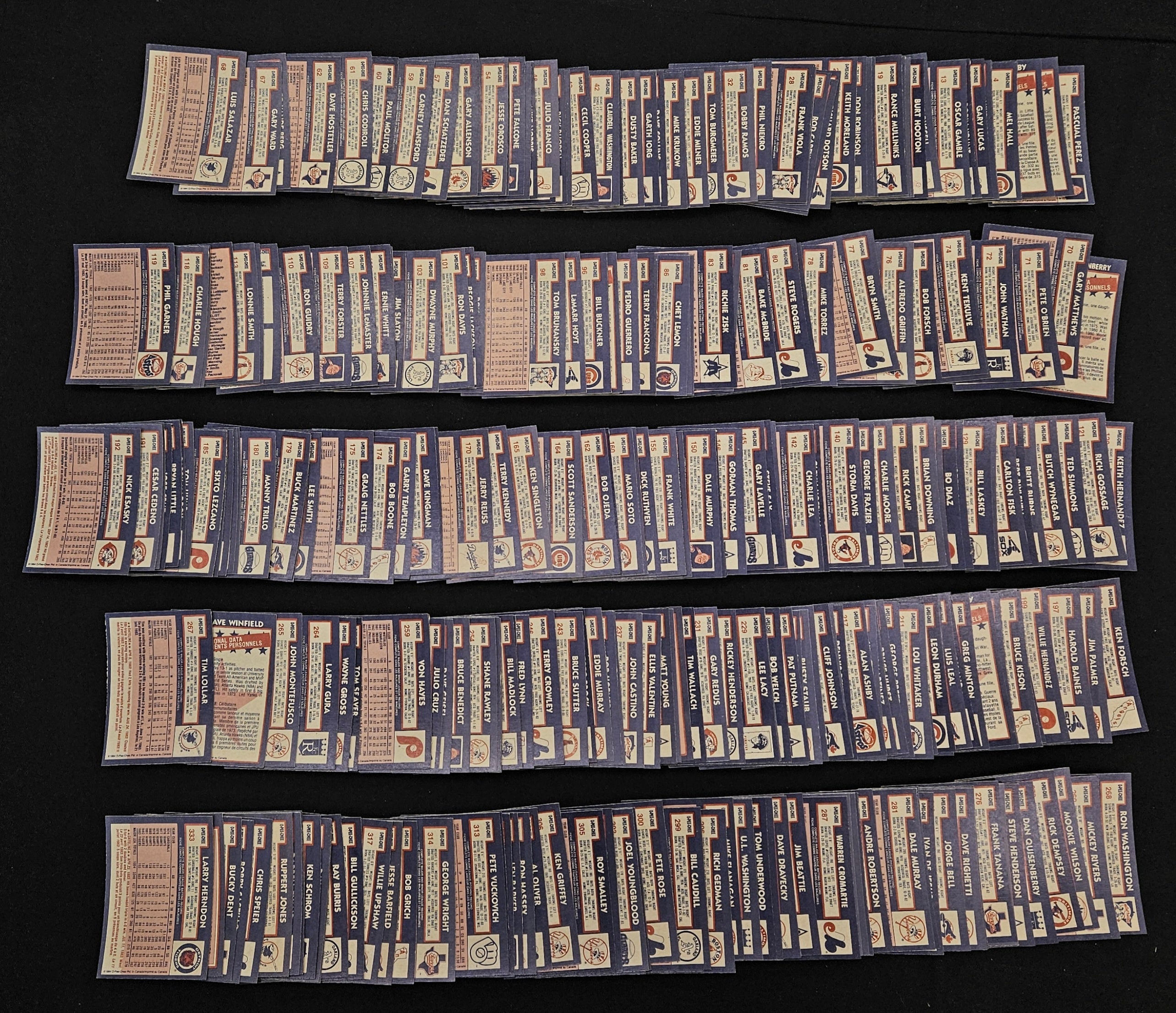 1984 O-Pee-Chee Baseball Near Complete Set 360/396 NM-MT