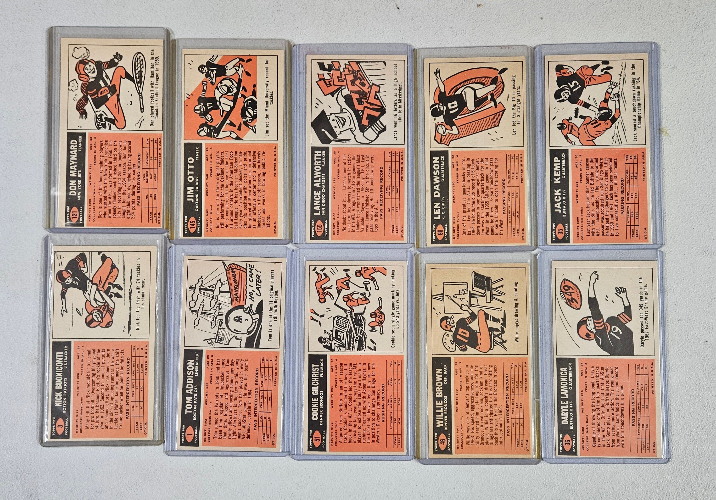 1965 Topps Football Partial Set (133/176) EX to NM