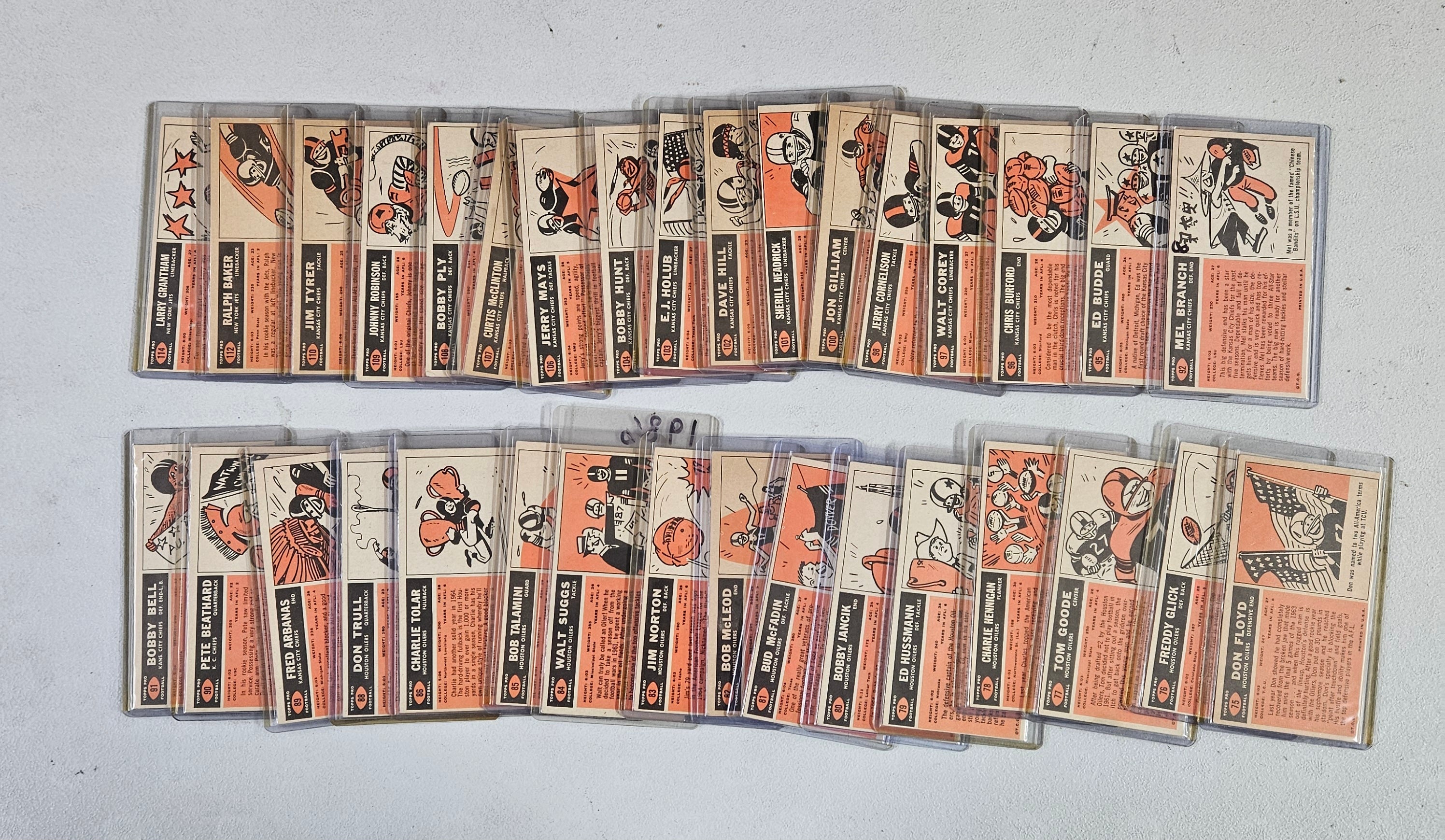 1965 Topps Football Partial Set (133/176) EX to NM