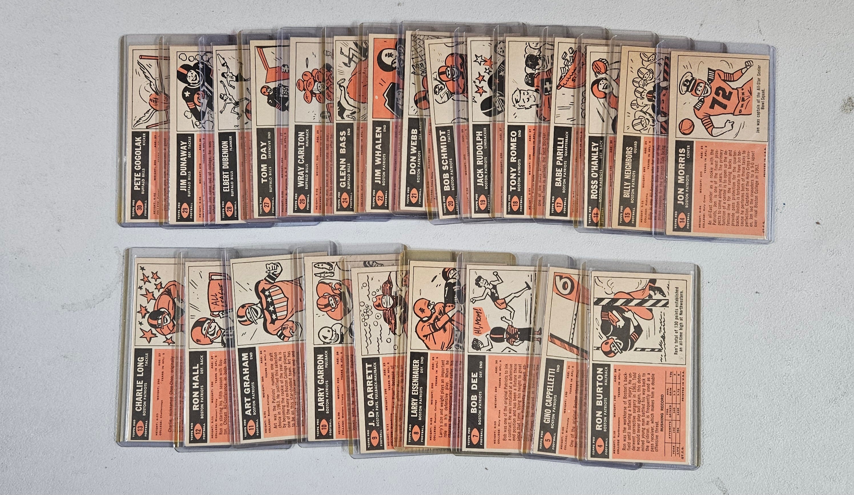 1965 Topps Football Partial Set (133/176) EX to NM