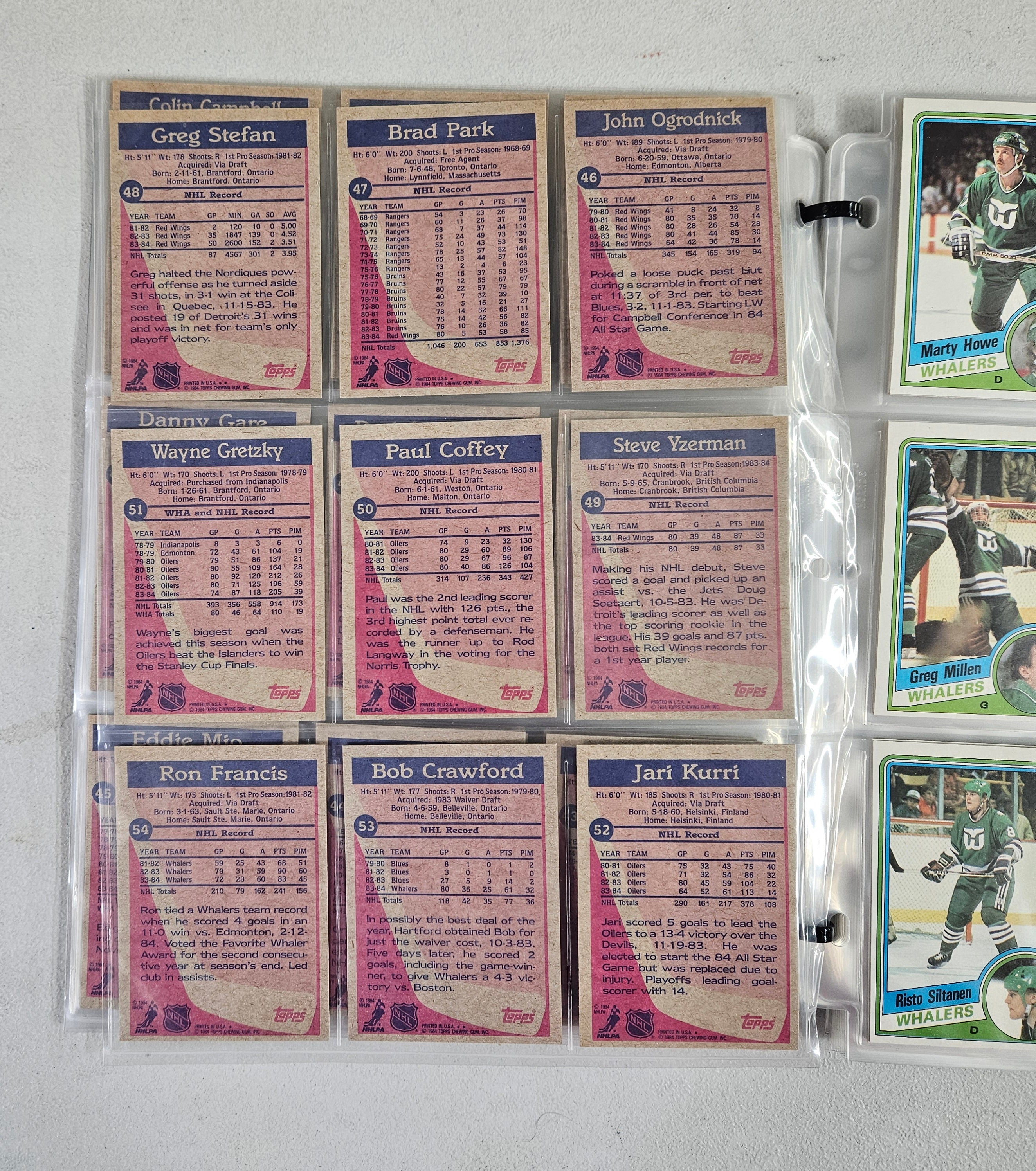 1984-85 Topps Hockey Complete Set (165/165) NM