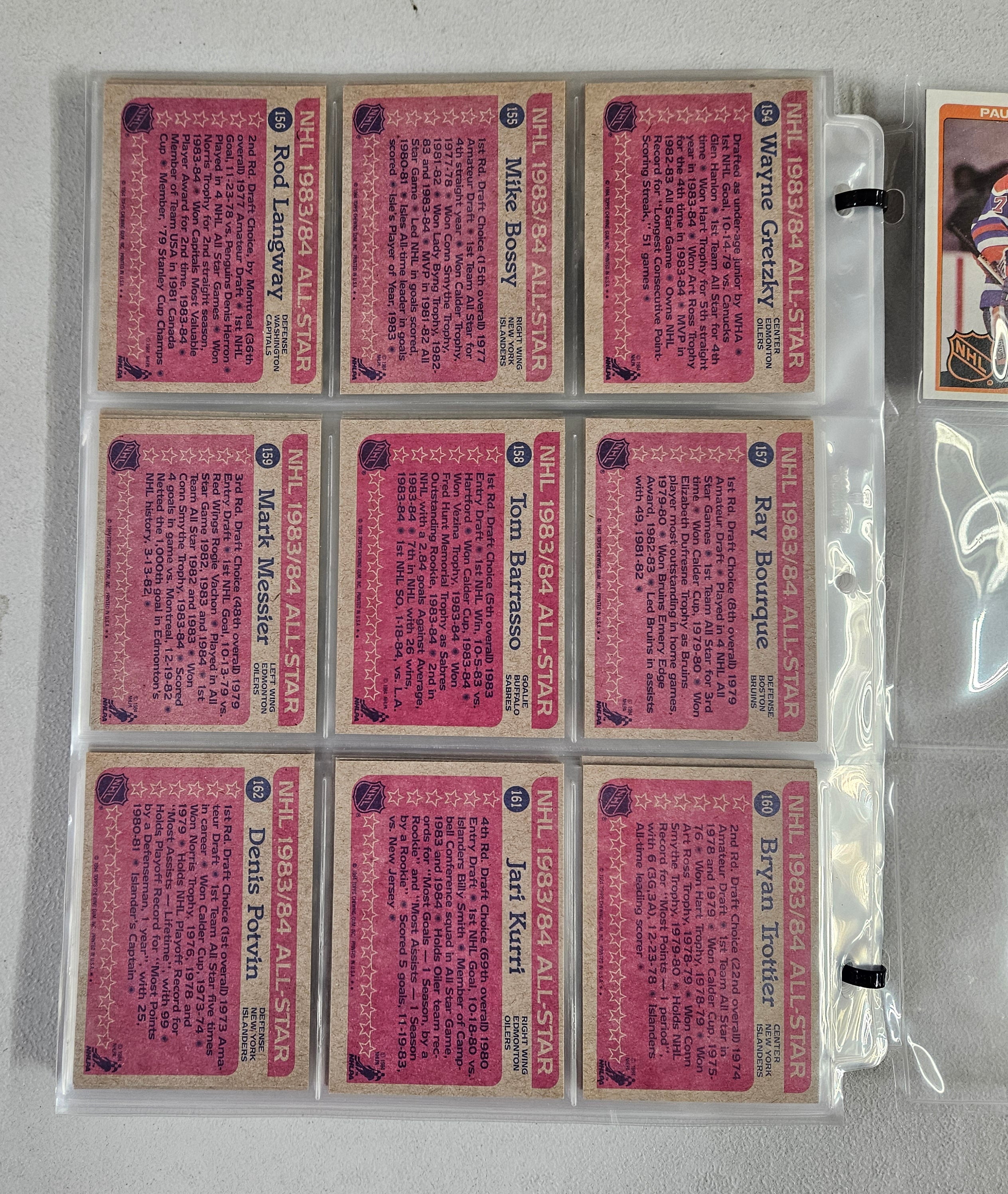 1984-85 Topps Hockey Complete Set (165/165) NM