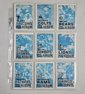 1969 Topps Football Booklet & Stamps 4 in 1 Complete Sets EX-MT/NM