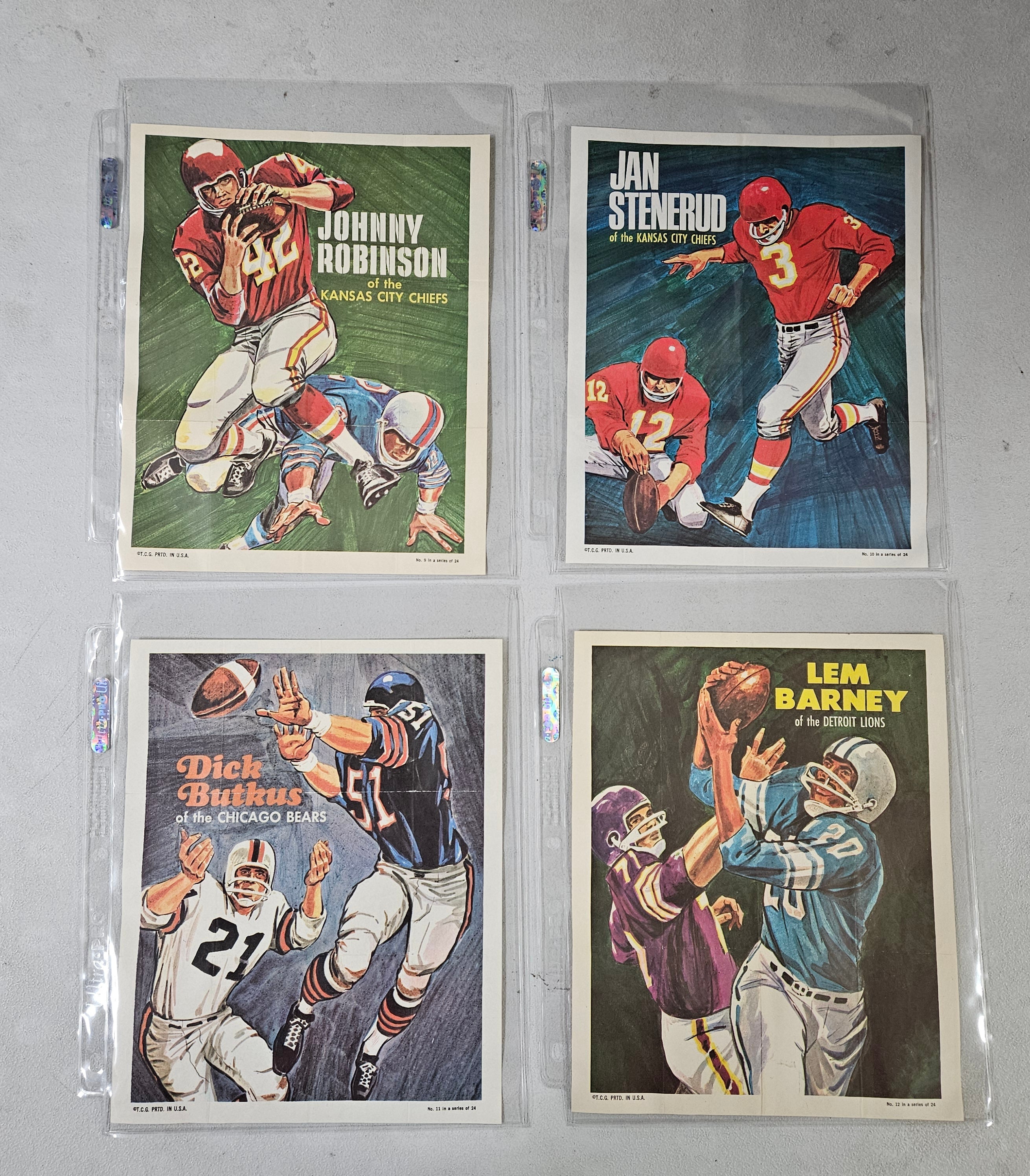 1970 Topps Football Poster Set NM