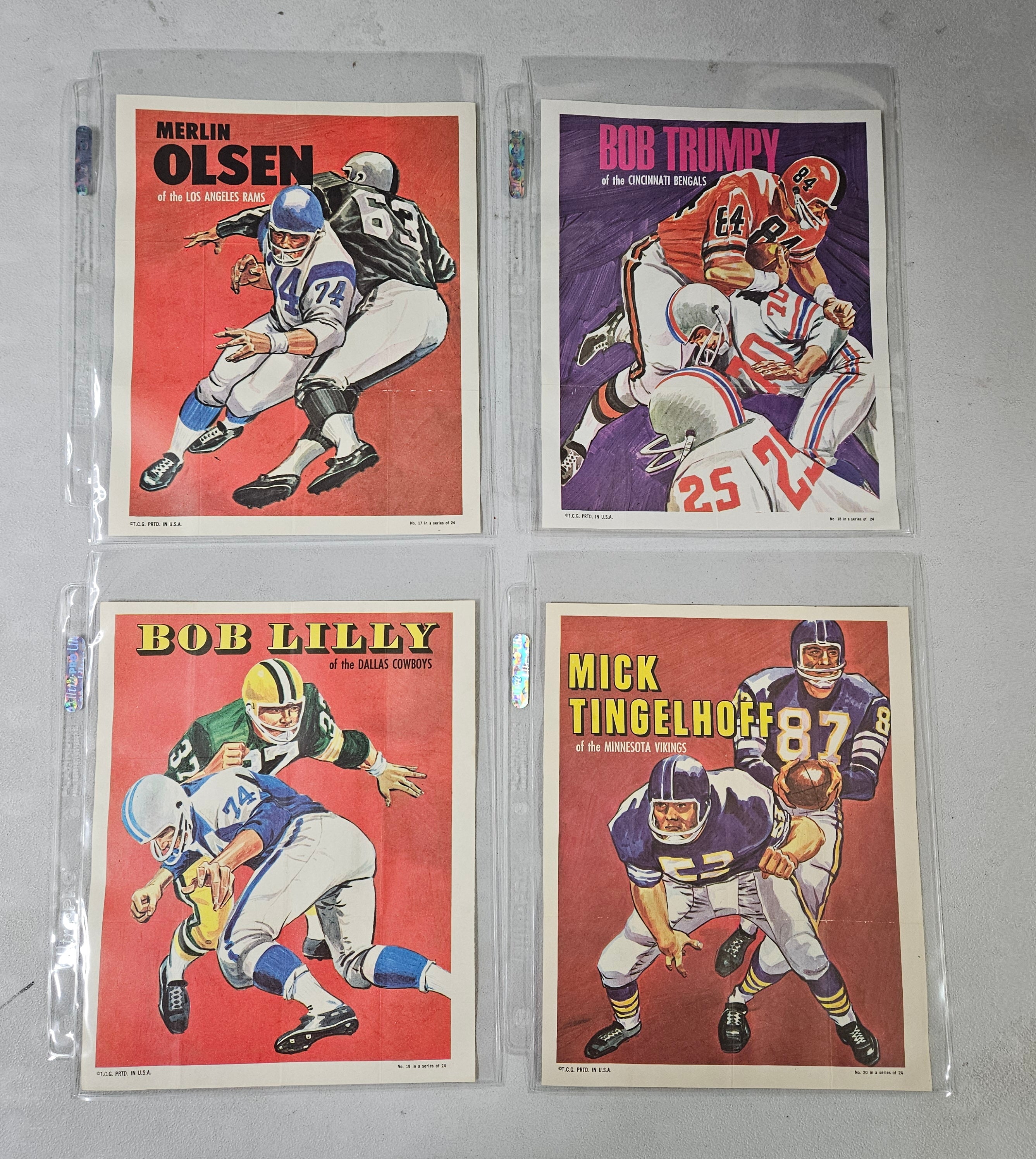 1970 Topps Football Poster Set NM