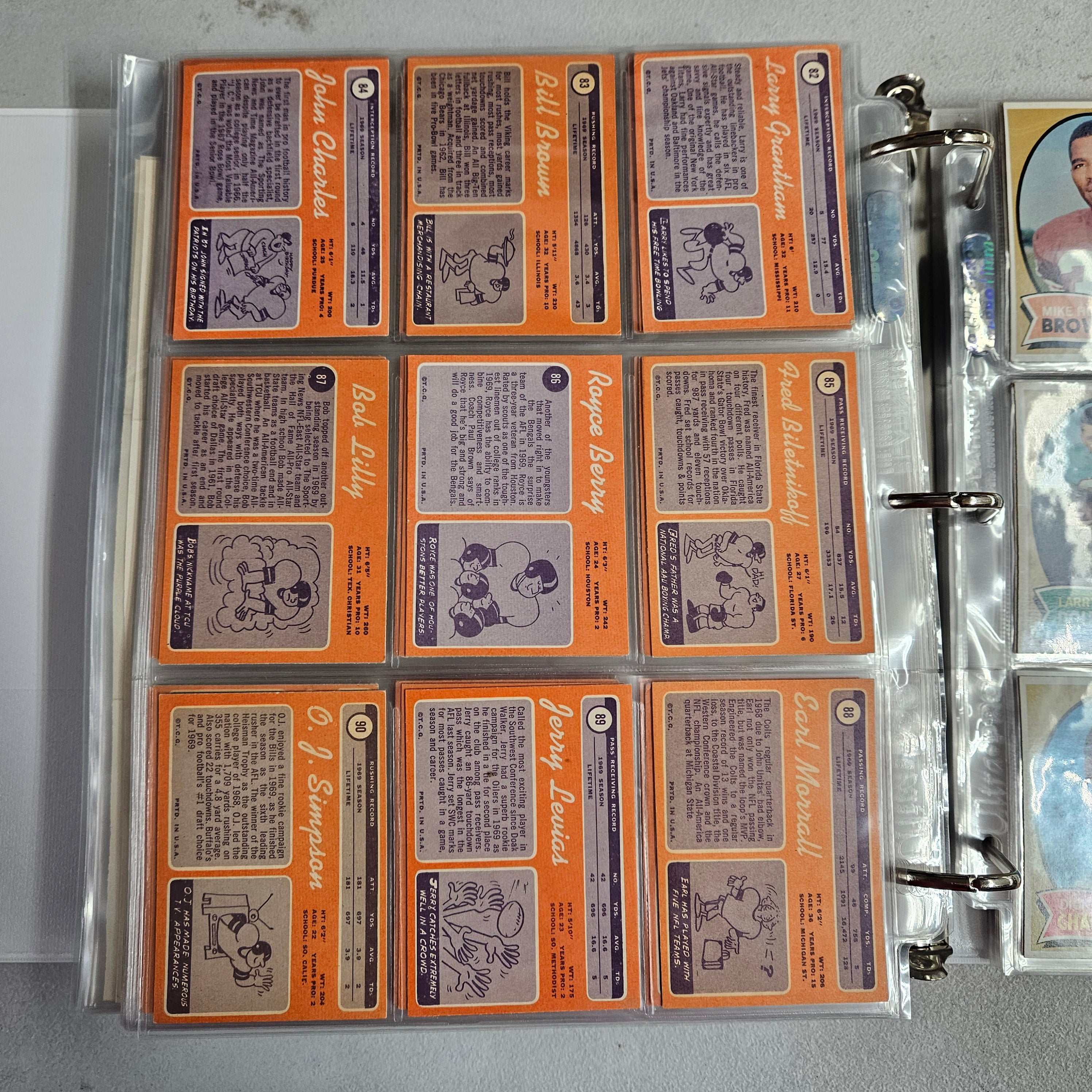 1970 Topps Football Complete Set EX-NM