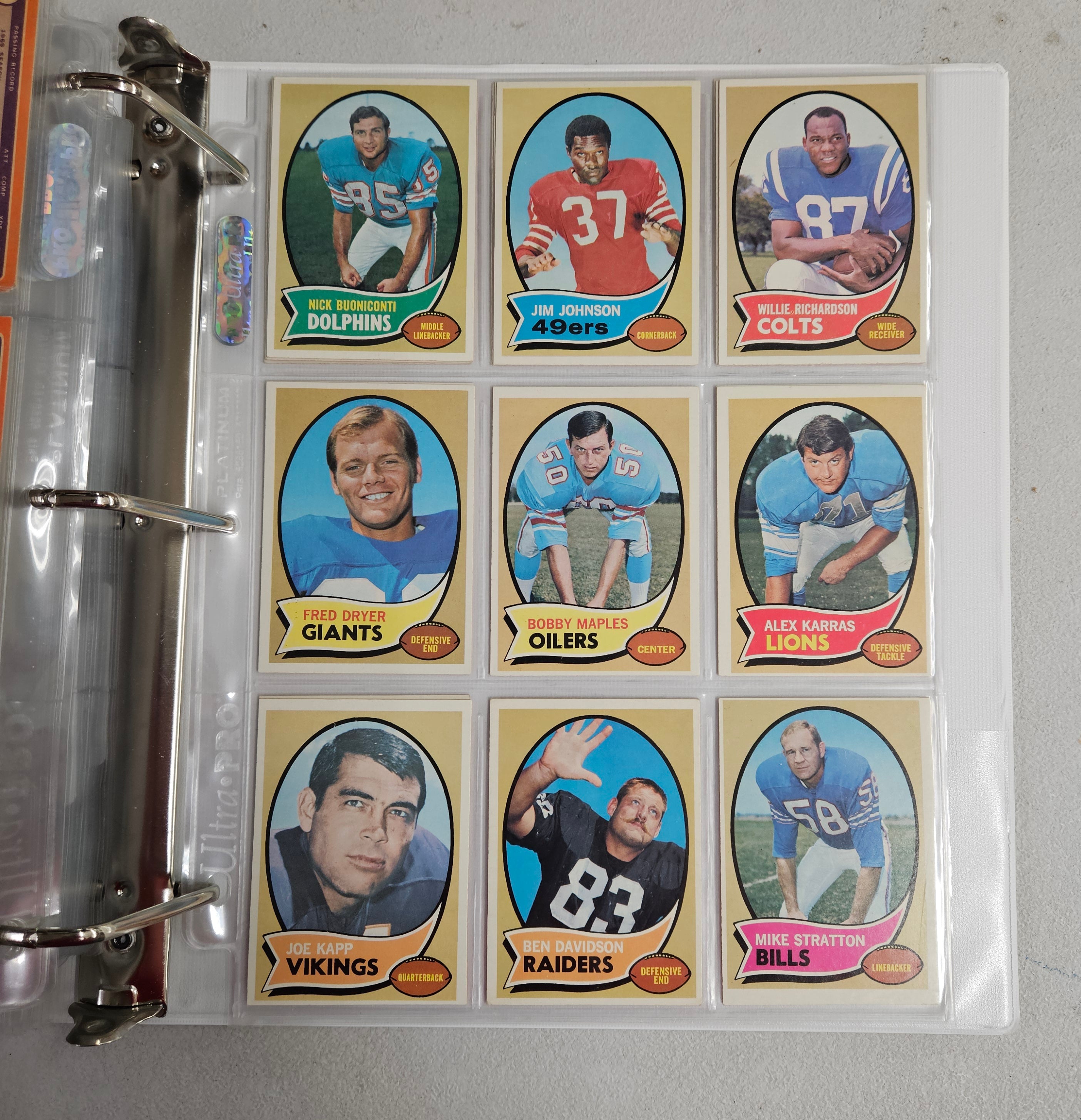 1970 Topps Football Complete Set EX-NM