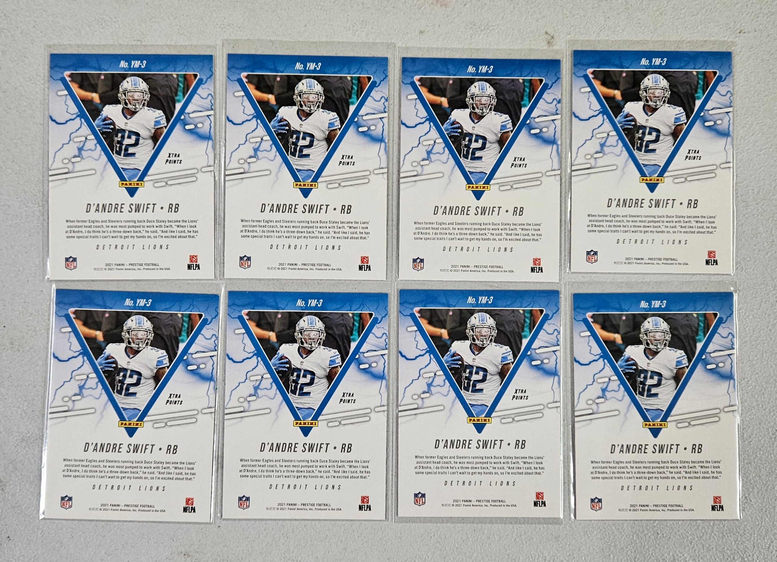 2021 Panini Prestige D'Andre Swift Youth Movement Rainbow Lot Of 8