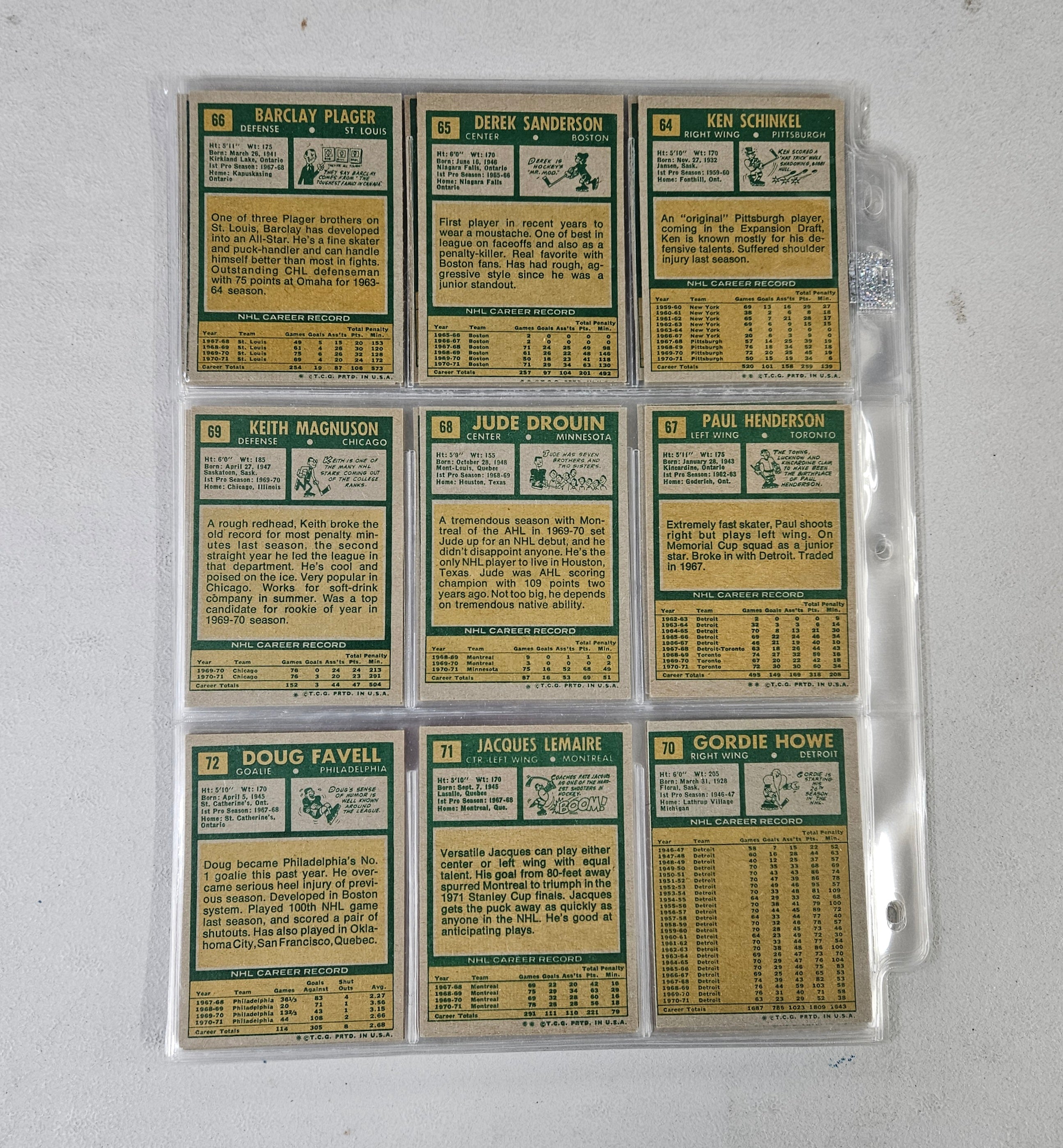 1971-72 Topps Hockey Complete Set EX-MT