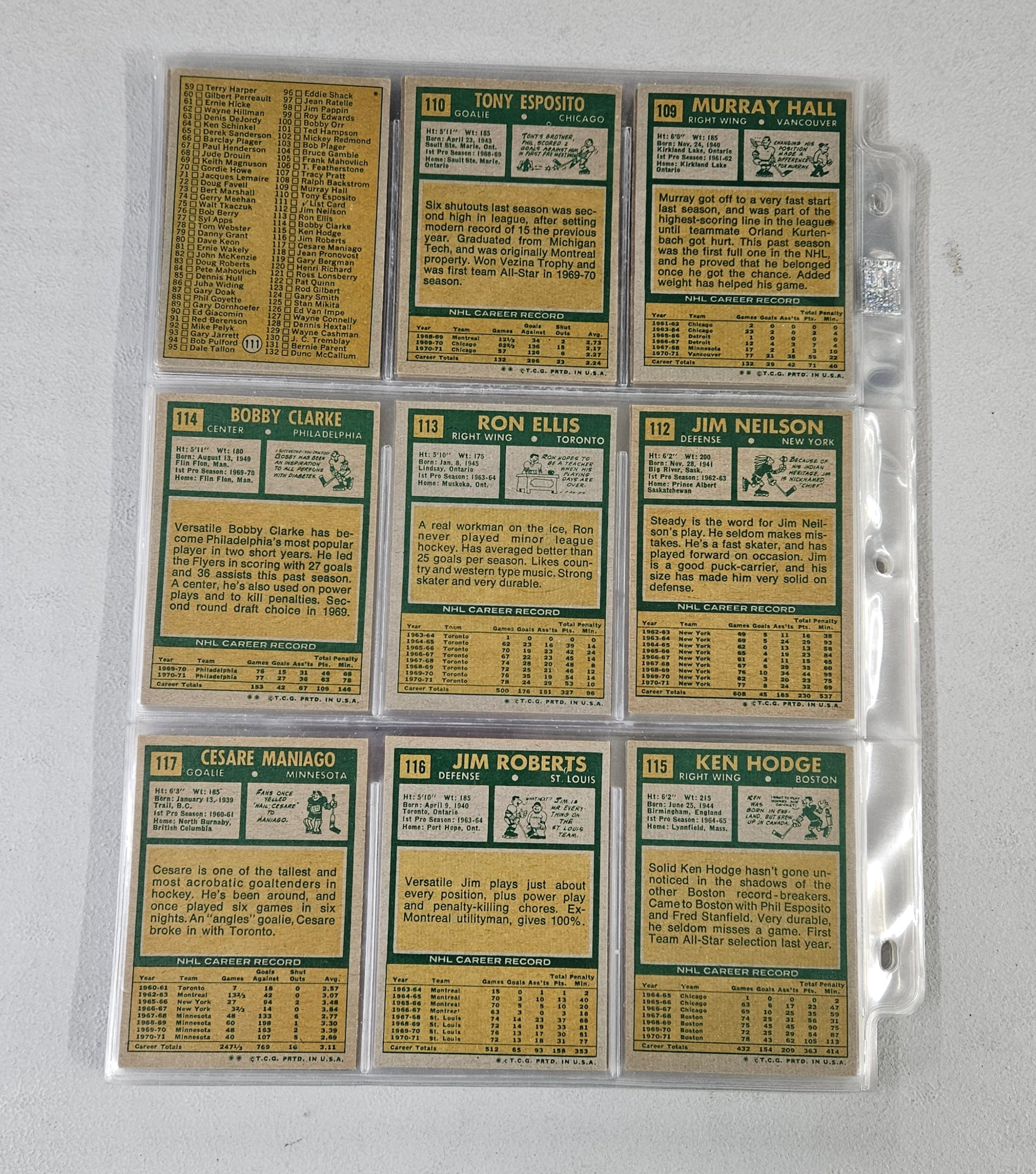 1971-72 Topps Hockey Complete Set EX-MT