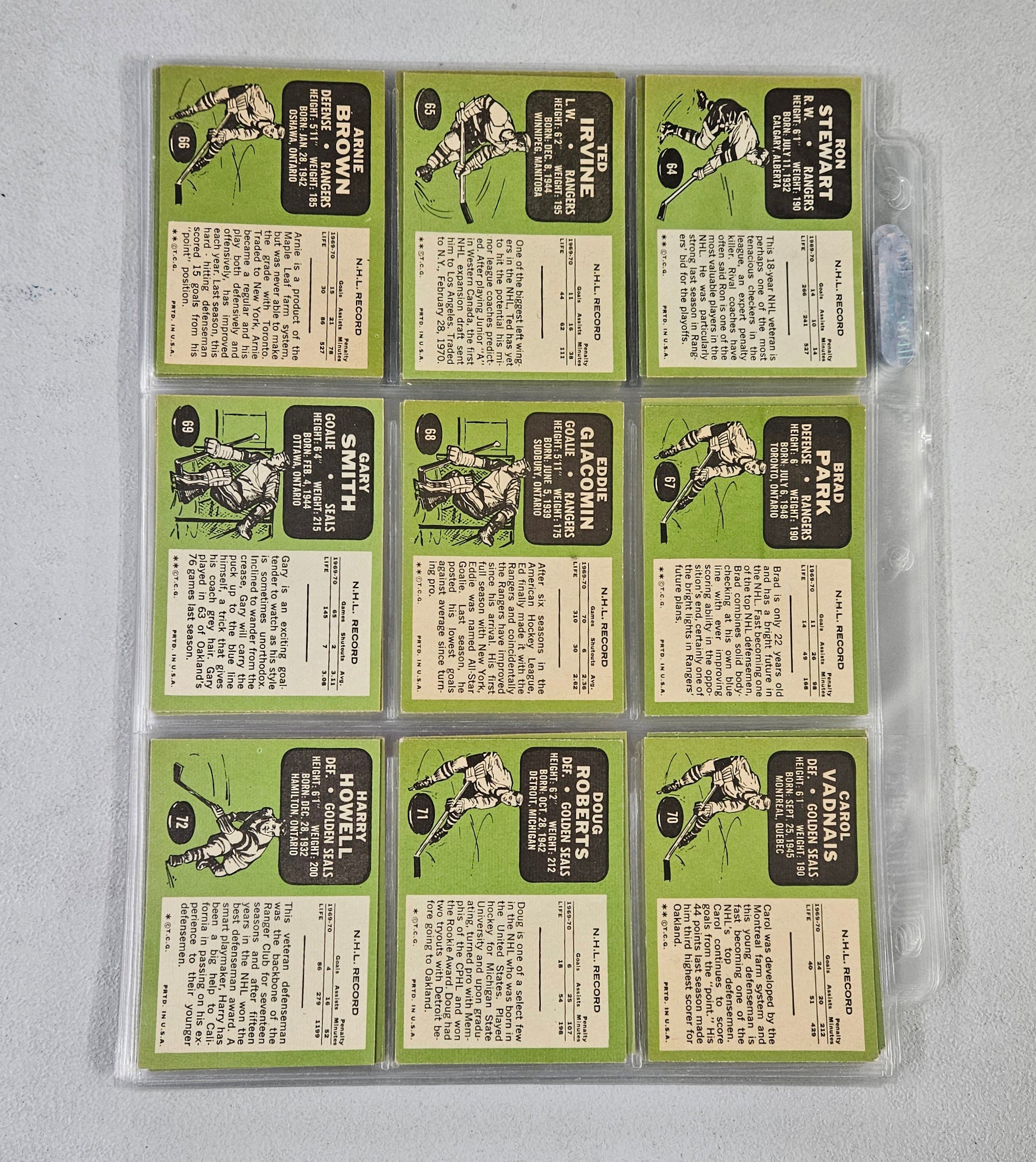 1970-71 Topps Hockey Complete Set EX-MT